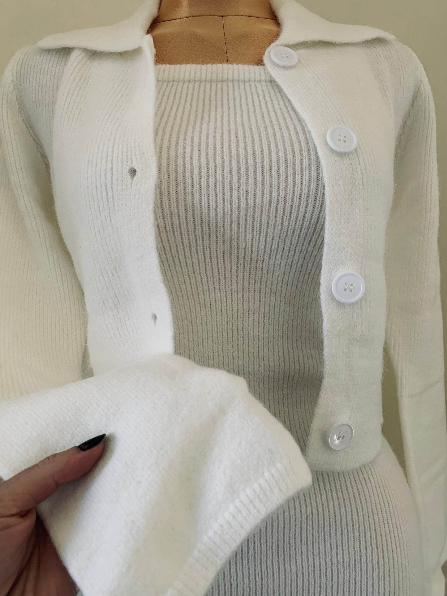 Fadia Dress & Cardigan Set