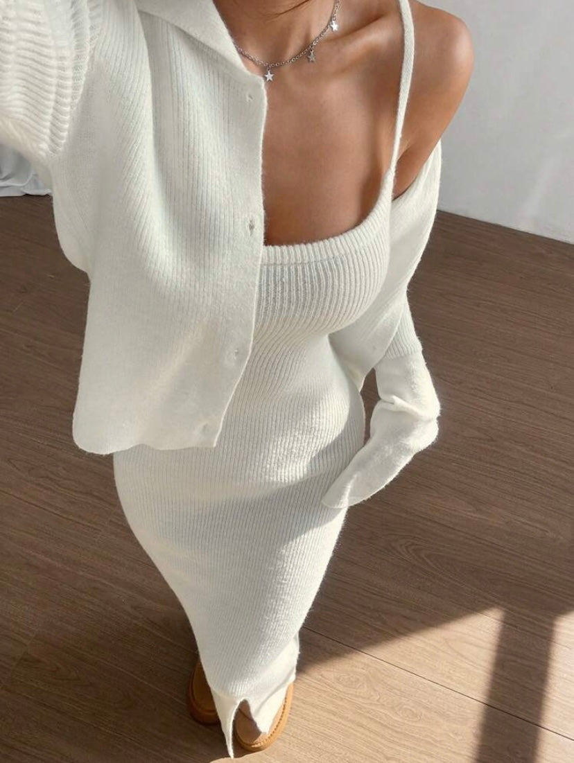 Cardigan & Dress Set