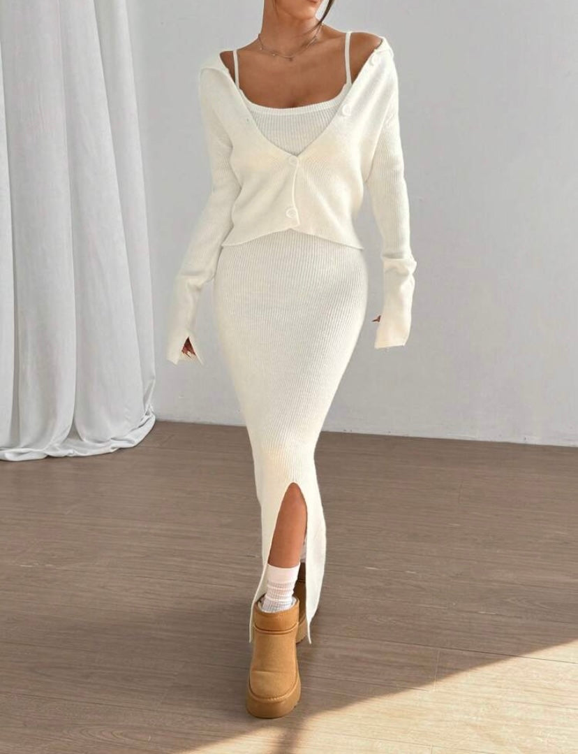 Cardigan & Dress Set