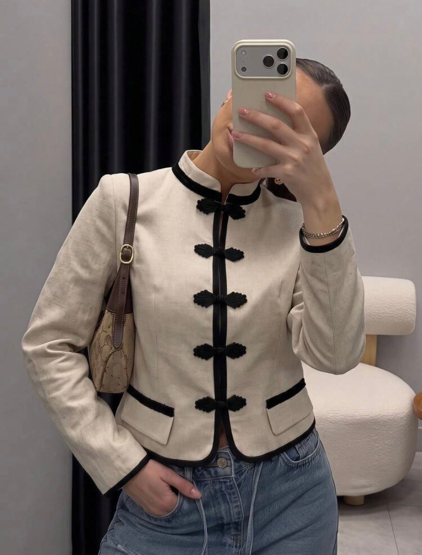 Cream Mandarin Jacket