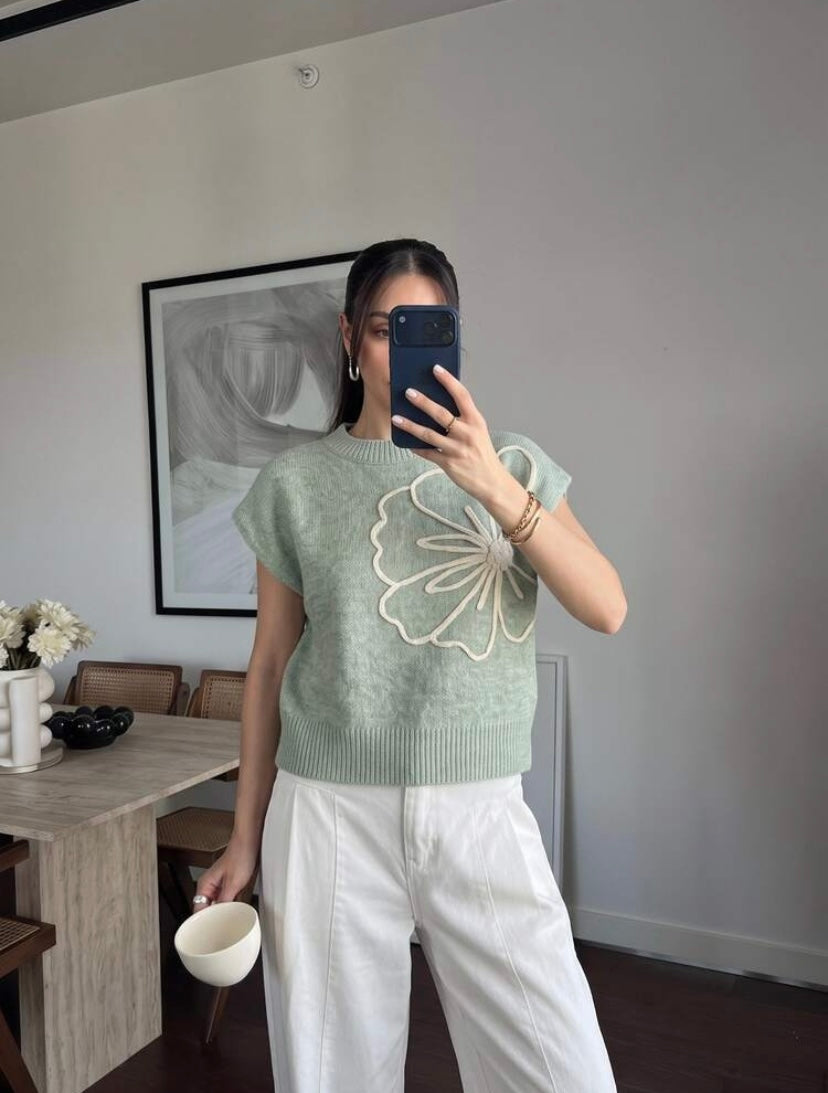 Mint Sweater Top