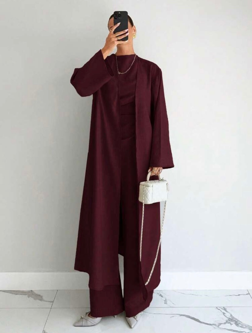 Burgundy 3 pieces Set