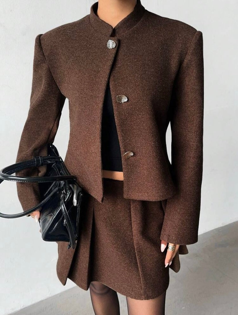 Brown Skirt Set