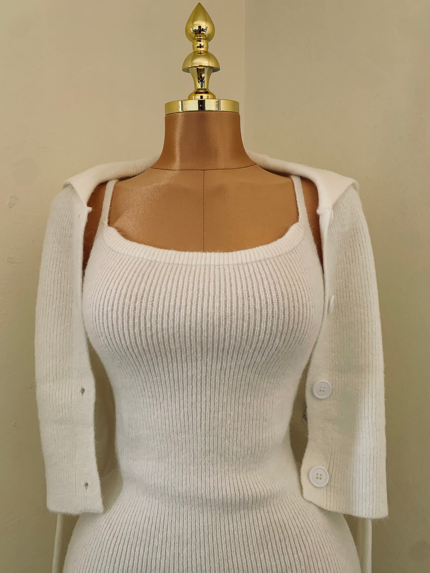 Fadia Dress & Cardigan Set