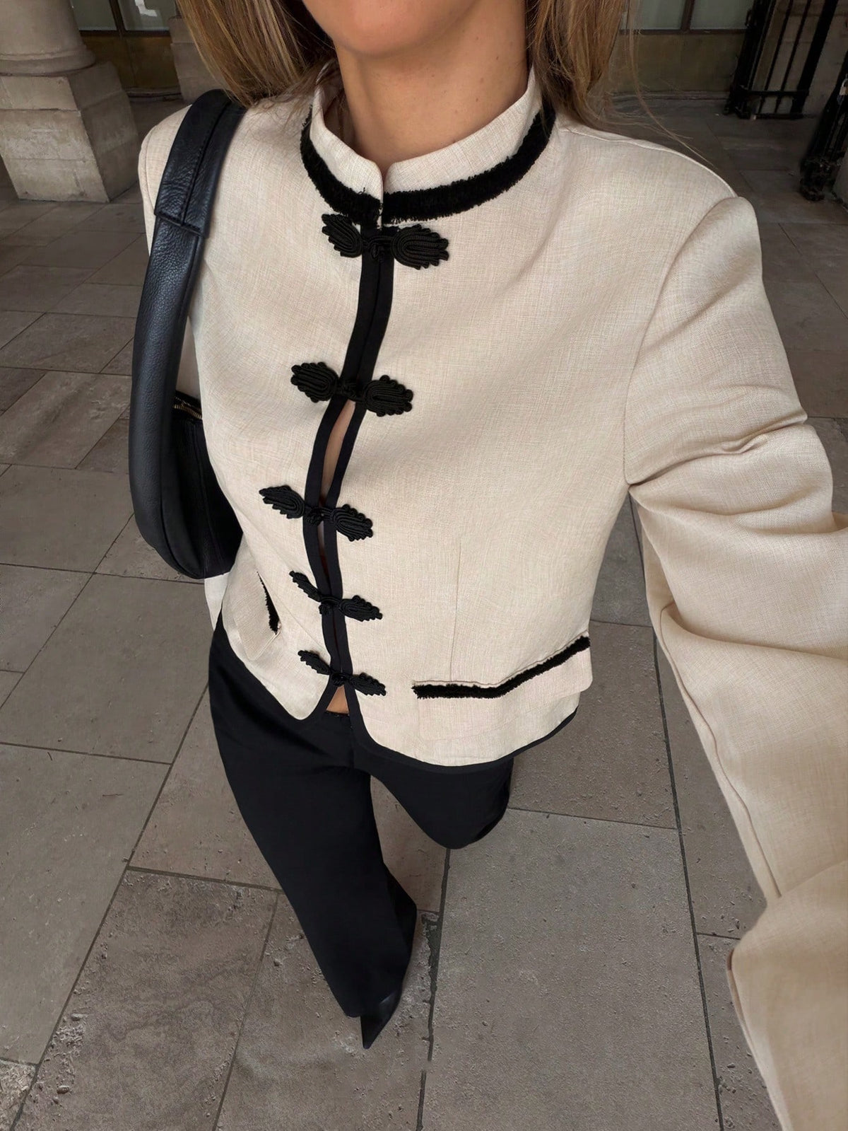 Cream Mandarin Jacket