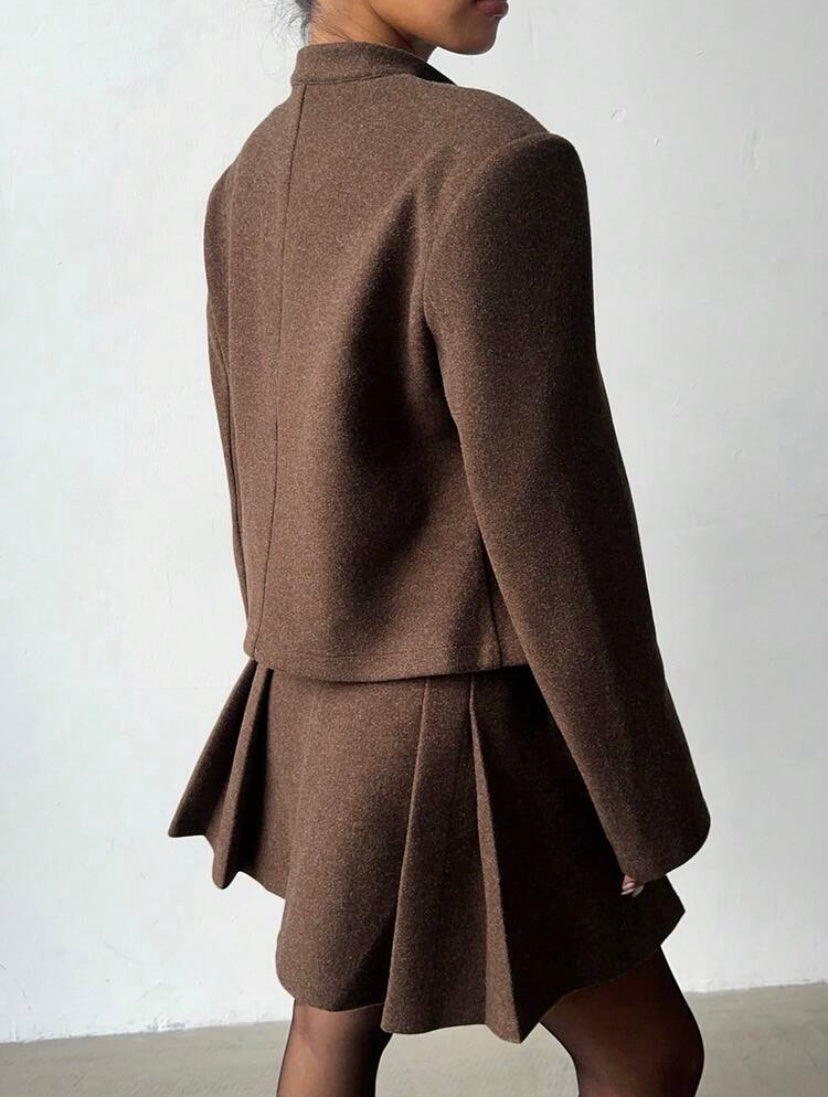 Brown Skirt Set