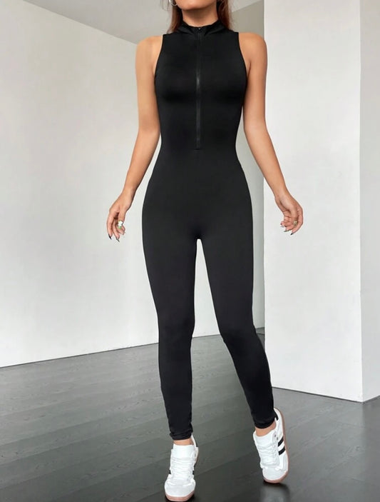 Zip Front Unitard Jumpsuit
